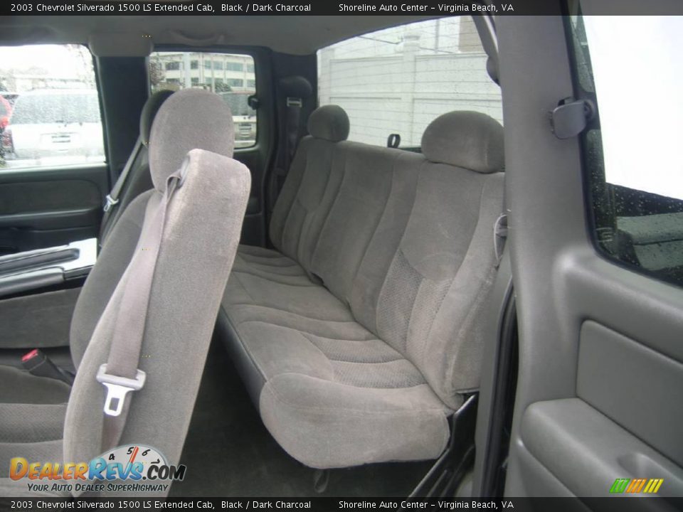 2003 Chevrolet Silverado 1500 LS Extended Cab Black / Dark Charcoal Photo #14