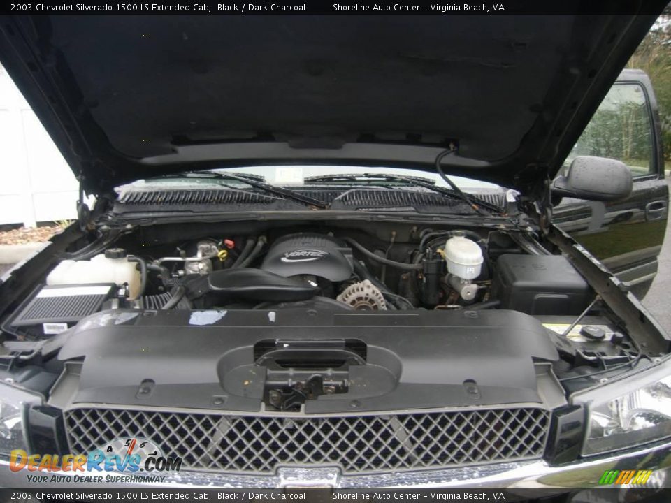 2003 Chevrolet Silverado 1500 LS Extended Cab Black / Dark Charcoal Photo #20
