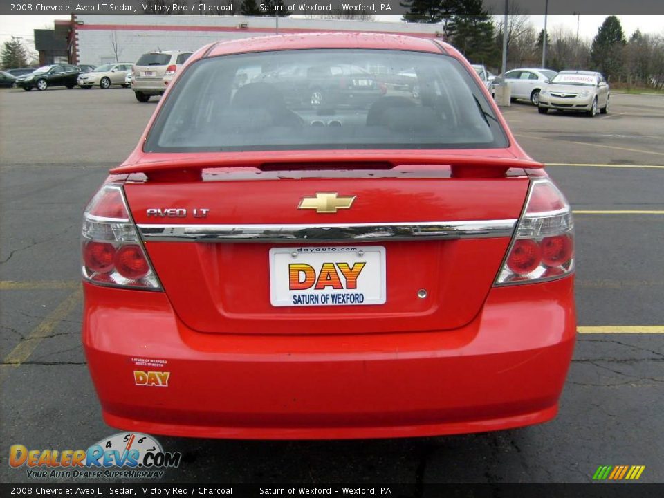 2008 Chevrolet Aveo LT Sedan Victory Red / Charcoal Photo #3