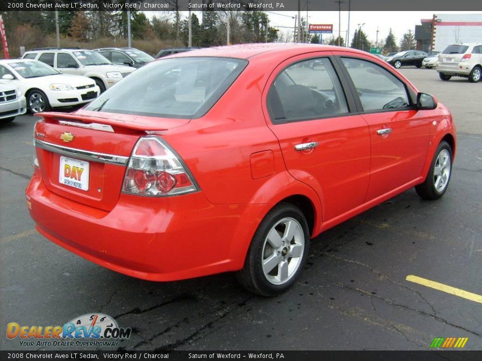 2008 Chevrolet Aveo LT Sedan Victory Red / Charcoal Photo #4