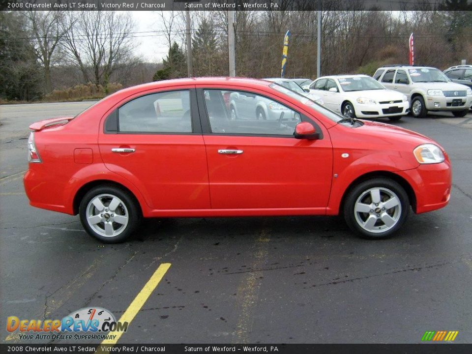 2008 Chevrolet Aveo LT Sedan Victory Red / Charcoal Photo #5