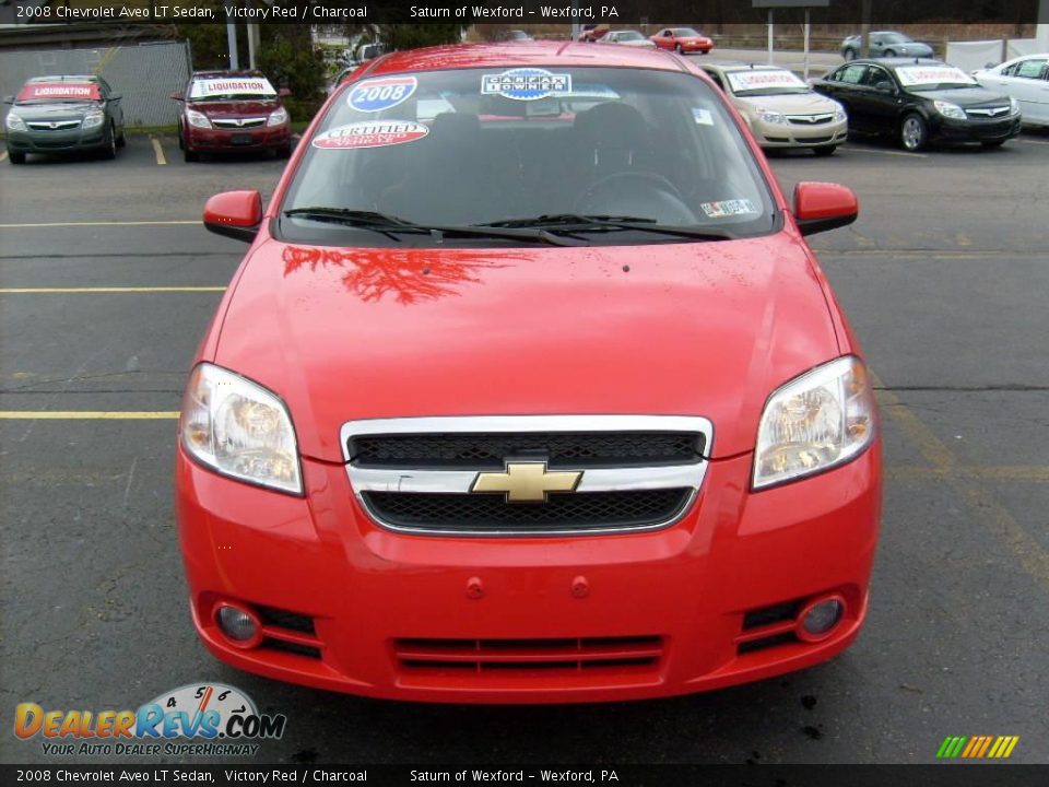 2008 Chevrolet Aveo LT Sedan Victory Red / Charcoal Photo #7