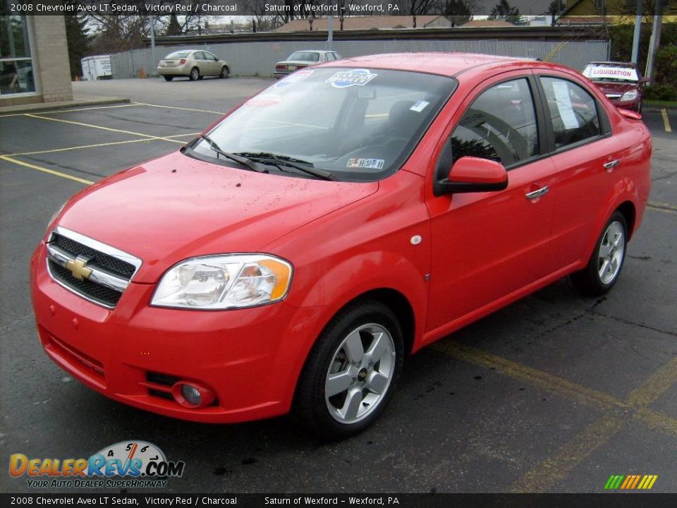 2008 Chevrolet Aveo LT Sedan Victory Red / Charcoal Photo #8