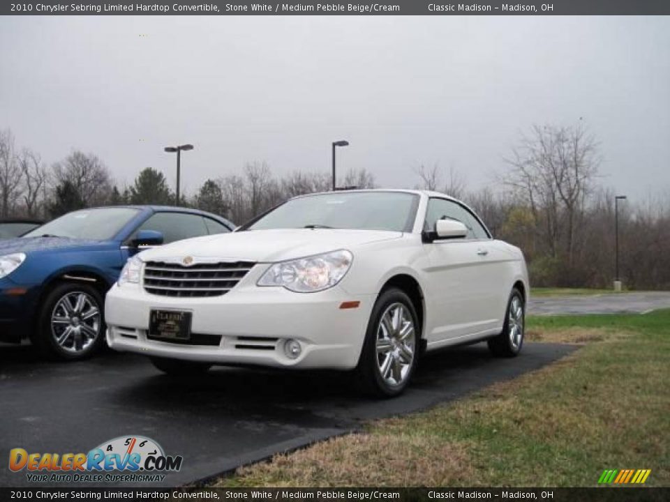 2010 Chrysler Sebring Limited Hardtop Convertible Stone White / Medium Pebble Beige/Cream Photo #1