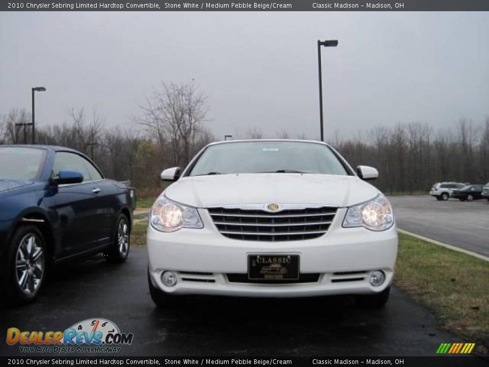 2010 Chrysler Sebring Limited Hardtop Convertible Stone White / Medium Pebble Beige/Cream Photo #3