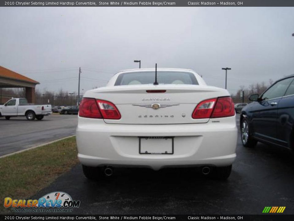 2010 Chrysler Sebring Limited Hardtop Convertible Stone White / Medium Pebble Beige/Cream Photo #5