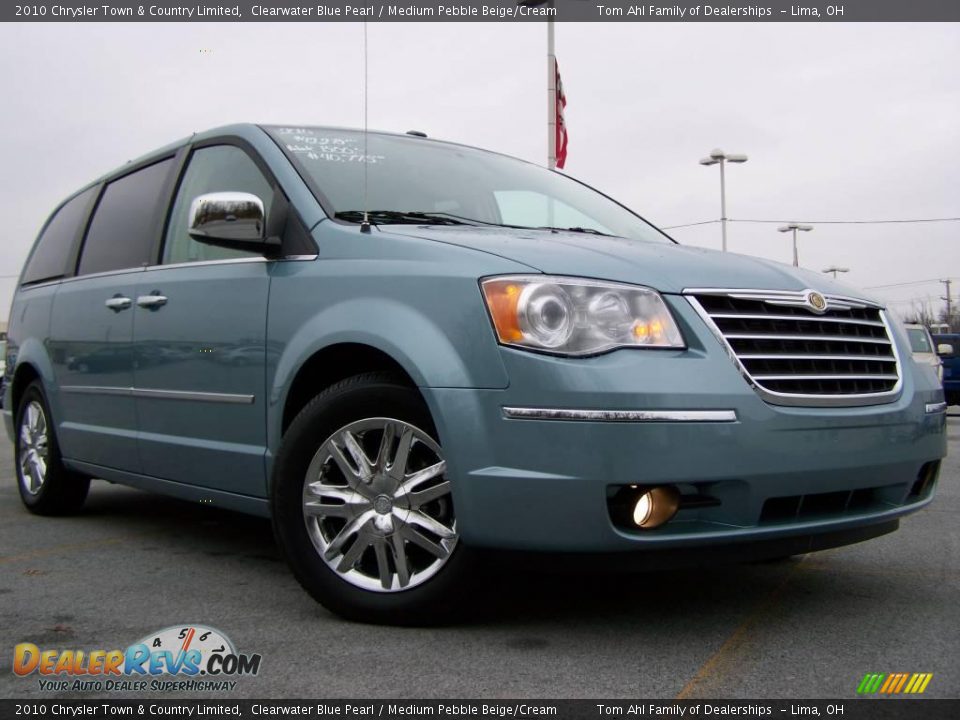 2010 Chrysler Town & Country Limited Clearwater Blue Pearl / Medium Pebble Beige/Cream Photo #1
