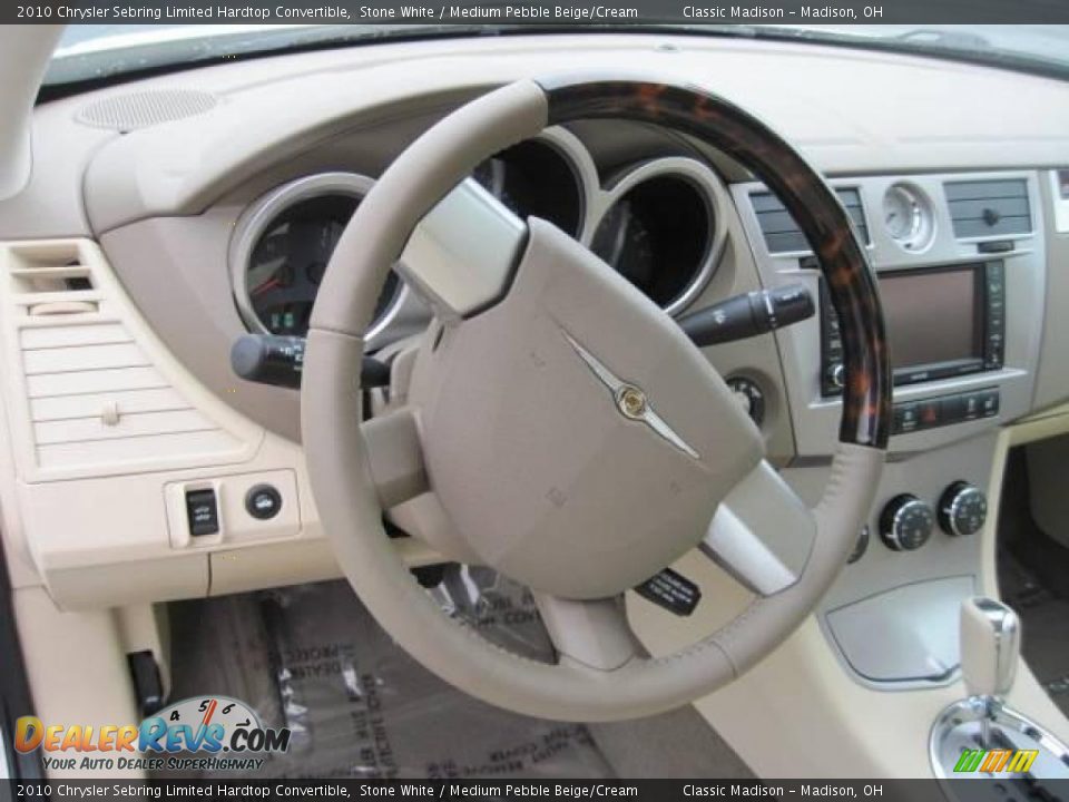 2010 Chrysler Sebring Limited Hardtop Convertible Stone White / Medium Pebble Beige/Cream Photo #11