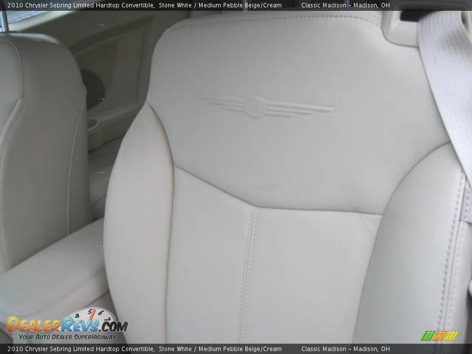2010 Chrysler Sebring Limited Hardtop Convertible Stone White / Medium Pebble Beige/Cream Photo #12