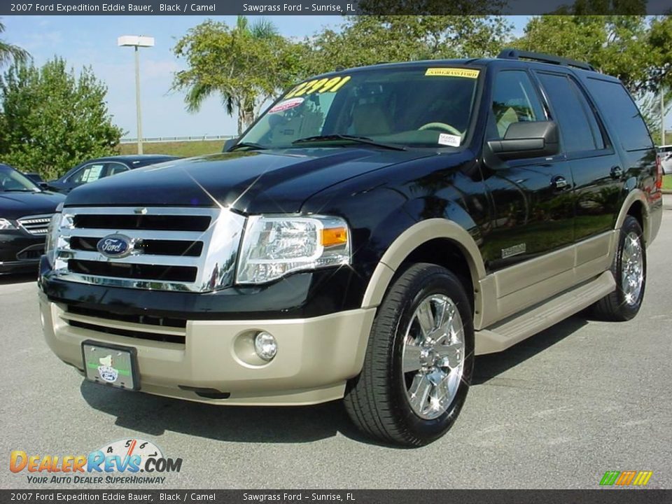 2007 Ford Expedition Eddie Bauer Black / Camel Photo #8