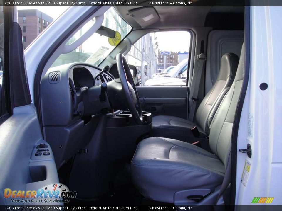 2008 Ford E Series Van E250 Super Duty Cargo Oxford White / Medium Flint Photo #10