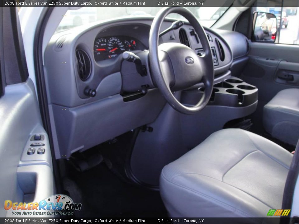 2008 Ford E Series Van E250 Super Duty Cargo Oxford White / Medium Flint Photo #11