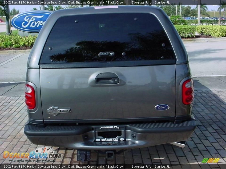 2002 Ford F150 Harley-Davidson SuperCrew Dark Shadow Grey Metallic / Black/Grey Photo #6