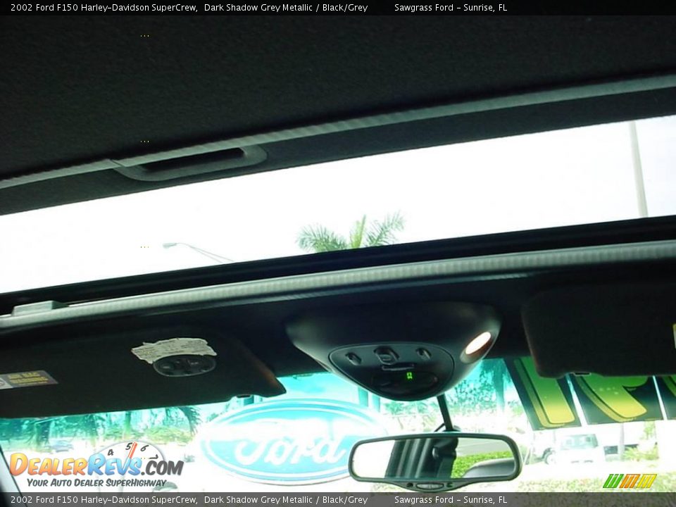 2002 Ford F150 Harley-Davidson SuperCrew Dark Shadow Grey Metallic / Black/Grey Photo #14