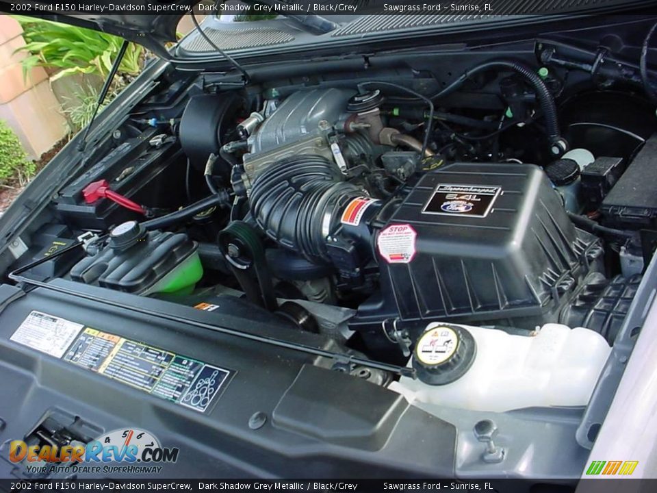 2002 Ford F150 Harley-Davidson SuperCrew Dark Shadow Grey Metallic / Black/Grey Photo #16