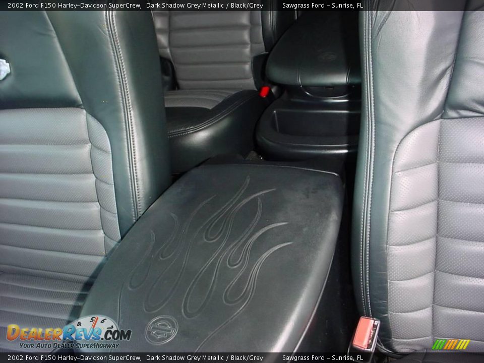 2002 Ford F150 Harley-Davidson SuperCrew Dark Shadow Grey Metallic / Black/Grey Photo #18