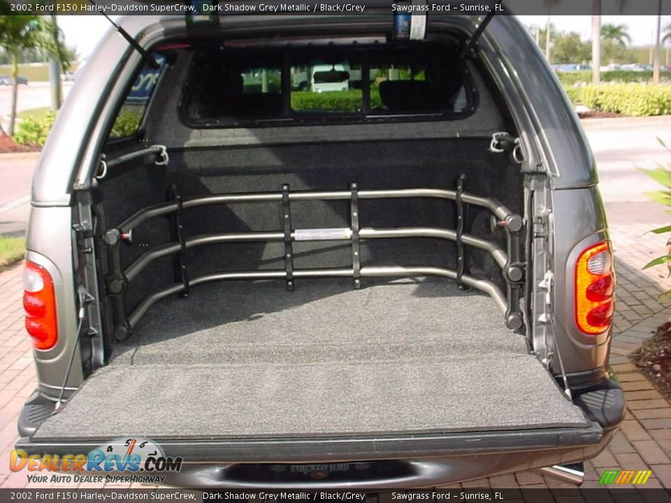 2002 Ford F150 Harley-Davidson SuperCrew Dark Shadow Grey Metallic / Black/Grey Photo #22