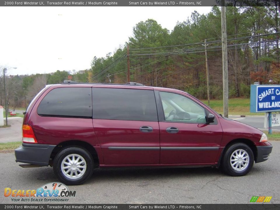 2000 Ford Windstar LX Toreador Red Metallic / Medium Graphite Photo #4