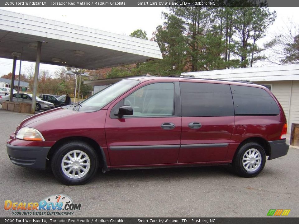 2000 Ford Windstar LX Toreador Red Metallic / Medium Graphite Photo #8