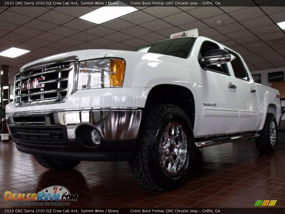 2010 GMC Sierra 1500 SLE Crew Cab 4x4 Summit White / Ebony Photo #1
