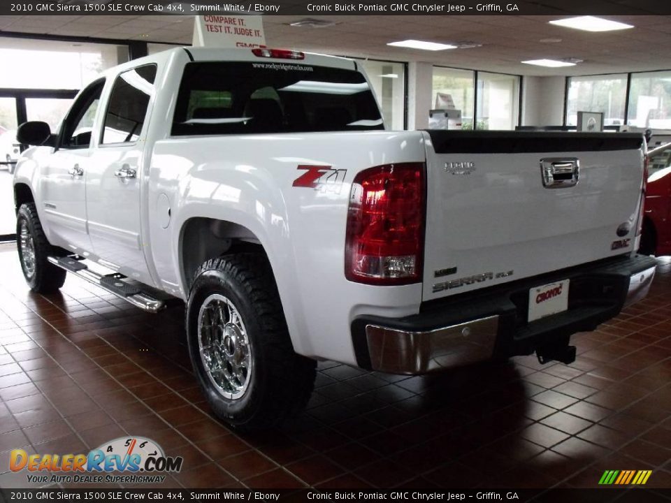 2010 GMC Sierra 1500 SLE Crew Cab 4x4 Summit White / Ebony Photo #2
