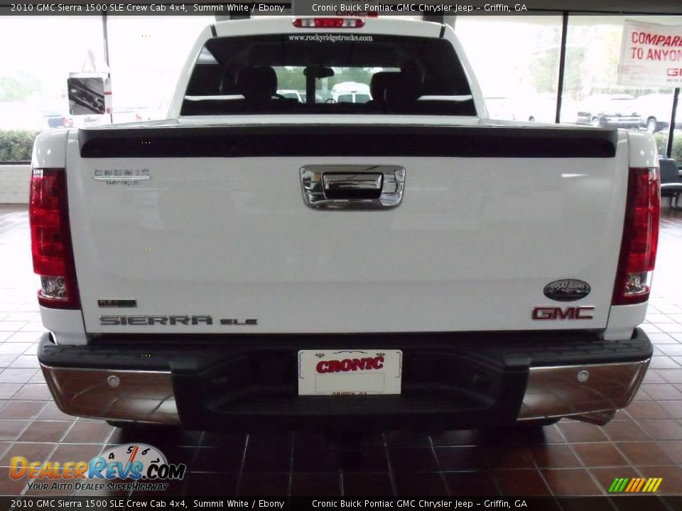 2010 GMC Sierra 1500 SLE Crew Cab 4x4 Summit White / Ebony Photo #3