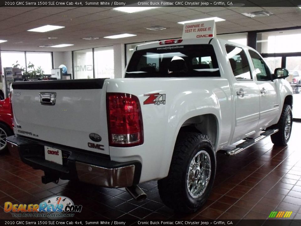 2010 GMC Sierra 1500 SLE Crew Cab 4x4 Summit White / Ebony Photo #4