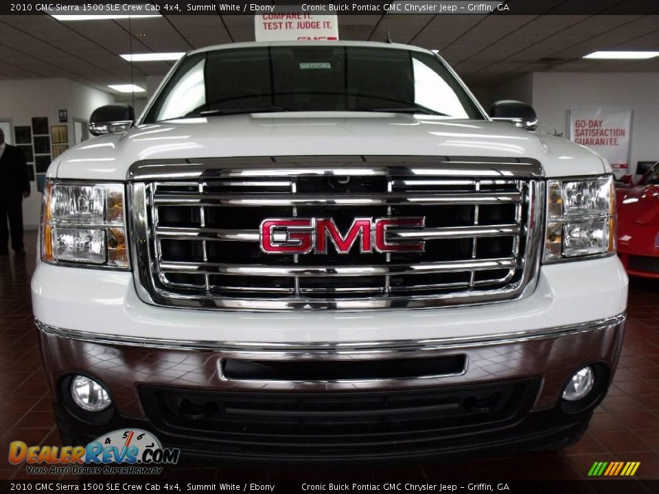 2010 GMC Sierra 1500 SLE Crew Cab 4x4 Summit White / Ebony Photo #6