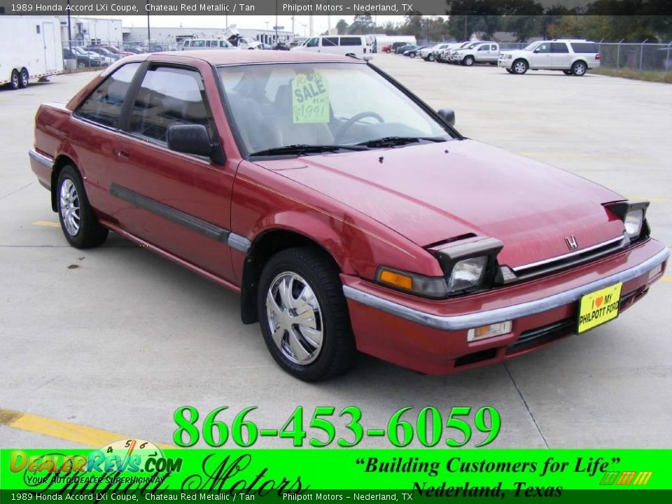 Red 1989 honda accord coupe #1