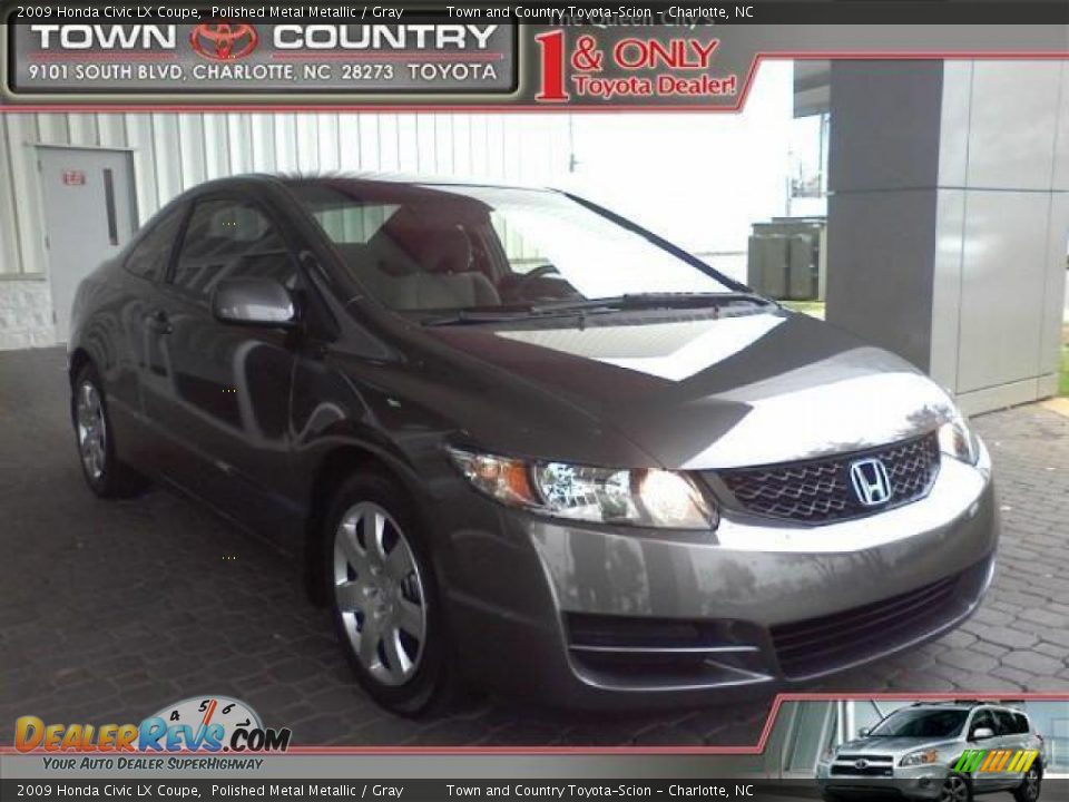 2009 Honda Civic LX Coupe Polished Metal Metallic / Gray Photo #1