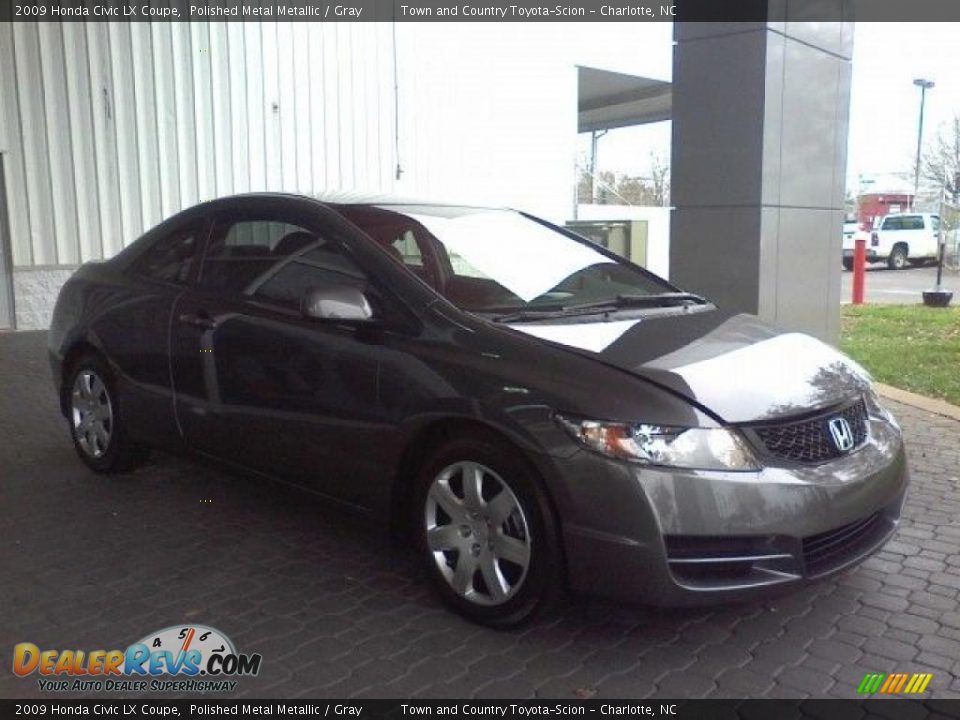 2009 Honda Civic LX Coupe Polished Metal Metallic / Gray Photo #16