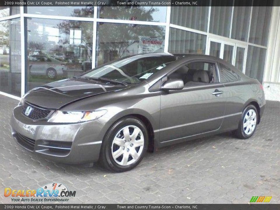 2009 Honda Civic LX Coupe Polished Metal Metallic / Gray Photo #17