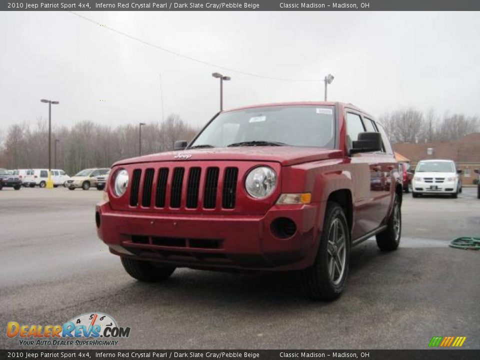 2010 Jeep Patriot Sport 4x4 Inferno Red Crystal Pearl / Dark Slate Gray/Pebble Beige Photo #1