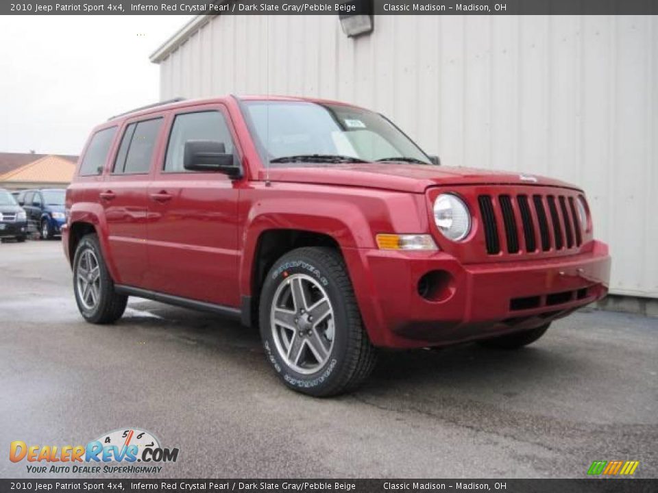 2010 Jeep Patriot Sport 4x4 Inferno Red Crystal Pearl / Dark Slate Gray/Pebble Beige Photo #3