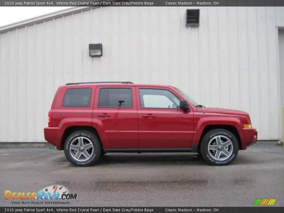 2010 Jeep Patriot Sport 4x4 Inferno Red Crystal Pearl / Dark Slate Gray/Pebble Beige Photo #4