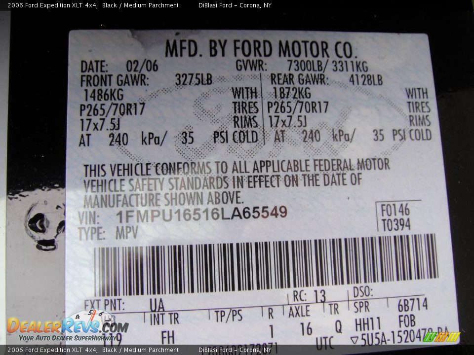 2006 Ford Expedition XLT 4x4 Black / Medium Parchment Photo #36