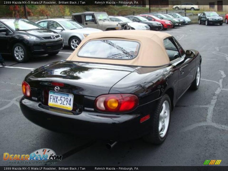 1999 Mazda MX-5 Miata LP Roadster Brilliant Black / Tan Photo #5
