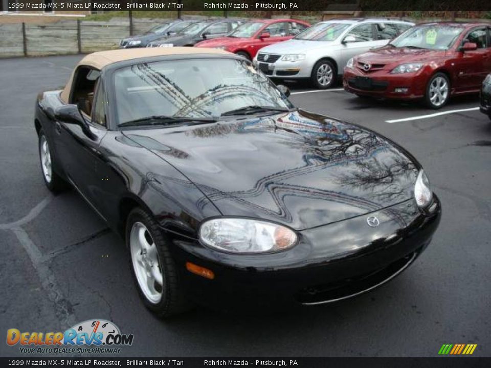 1999 Mazda MX-5 Miata LP Roadster Brilliant Black / Tan Photo #7