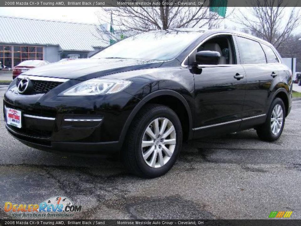 2008 Mazda CX-9 Touring AWD Brilliant Black / Sand Photo #1