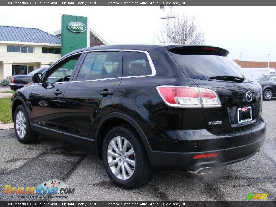 2008 Mazda CX-9 Touring AWD Brilliant Black / Sand Photo #3