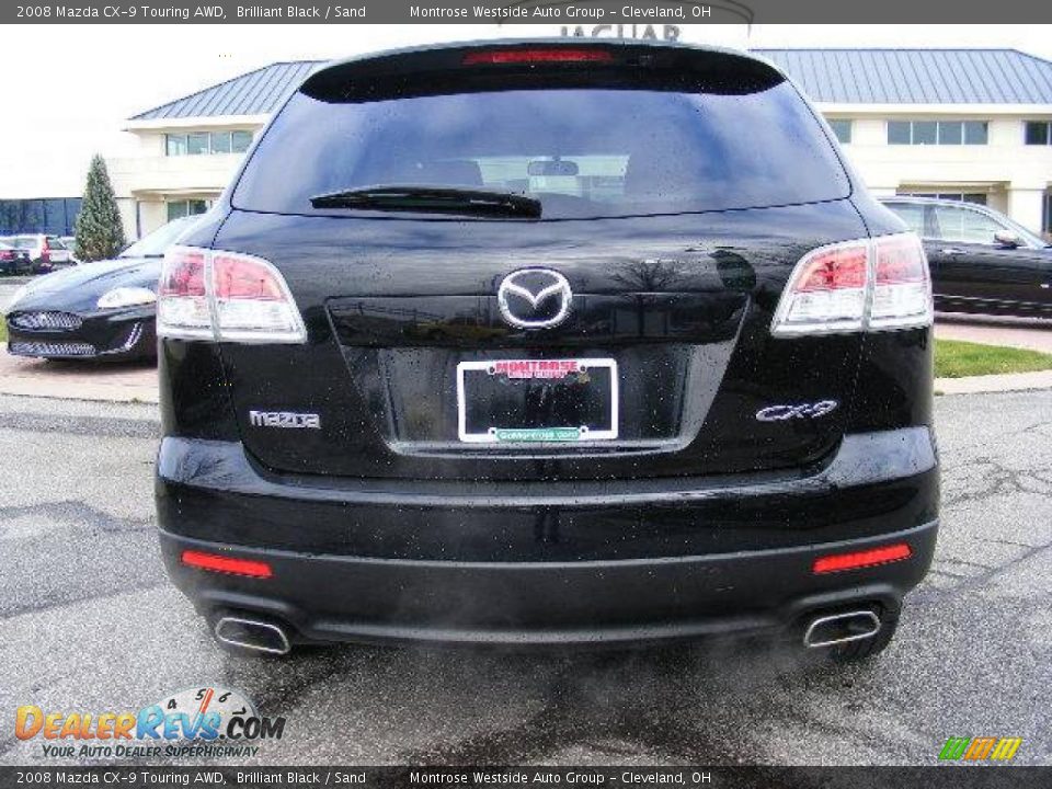 2008 Mazda CX-9 Touring AWD Brilliant Black / Sand Photo #4