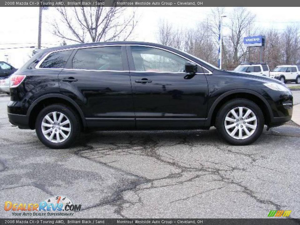 2008 Mazda CX-9 Touring AWD Brilliant Black / Sand Photo #6