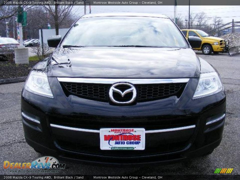 2008 Mazda CX-9 Touring AWD Brilliant Black / Sand Photo #8
