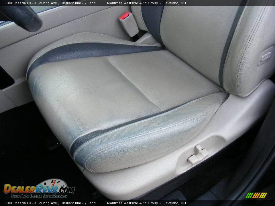 2008 Mazda CX-9 Touring AWD Brilliant Black / Sand Photo #10