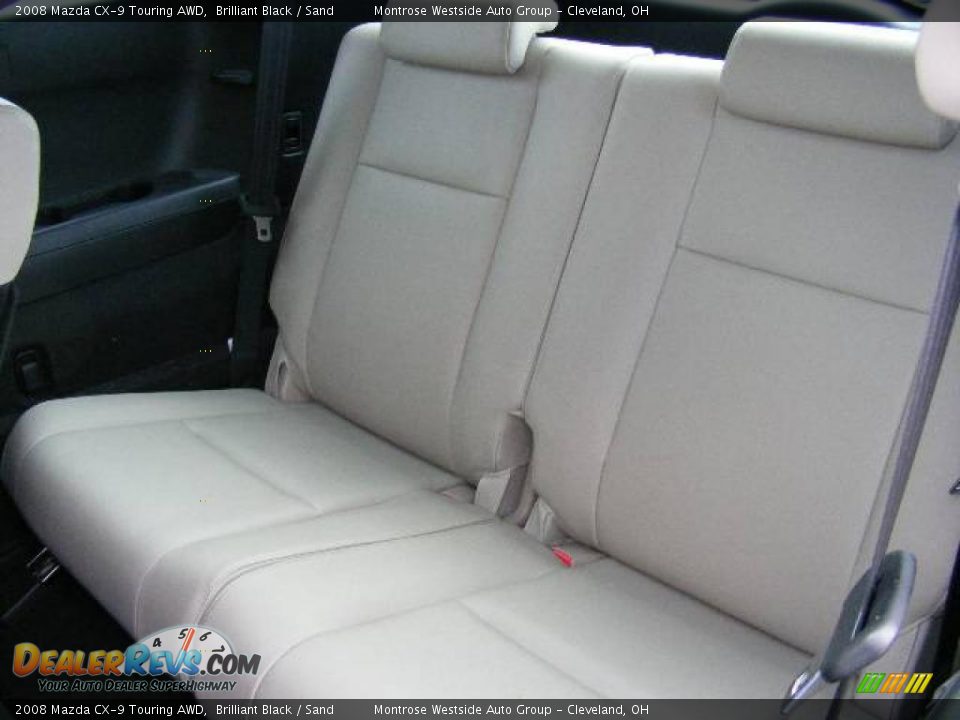 2008 Mazda CX-9 Touring AWD Brilliant Black / Sand Photo #12