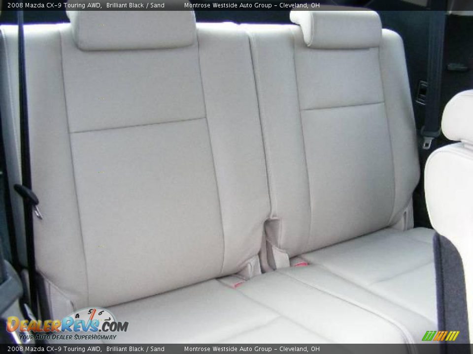 2008 Mazda CX-9 Touring AWD Brilliant Black / Sand Photo #13