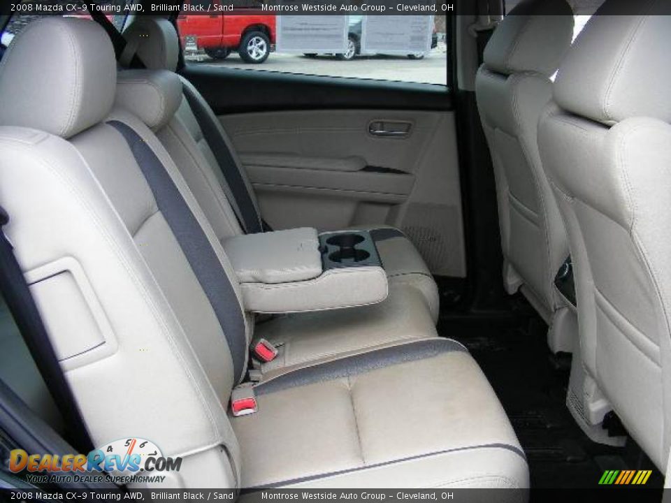 2008 Mazda CX-9 Touring AWD Brilliant Black / Sand Photo #14
