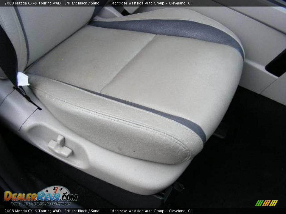 2008 Mazda CX-9 Touring AWD Brilliant Black / Sand Photo #16