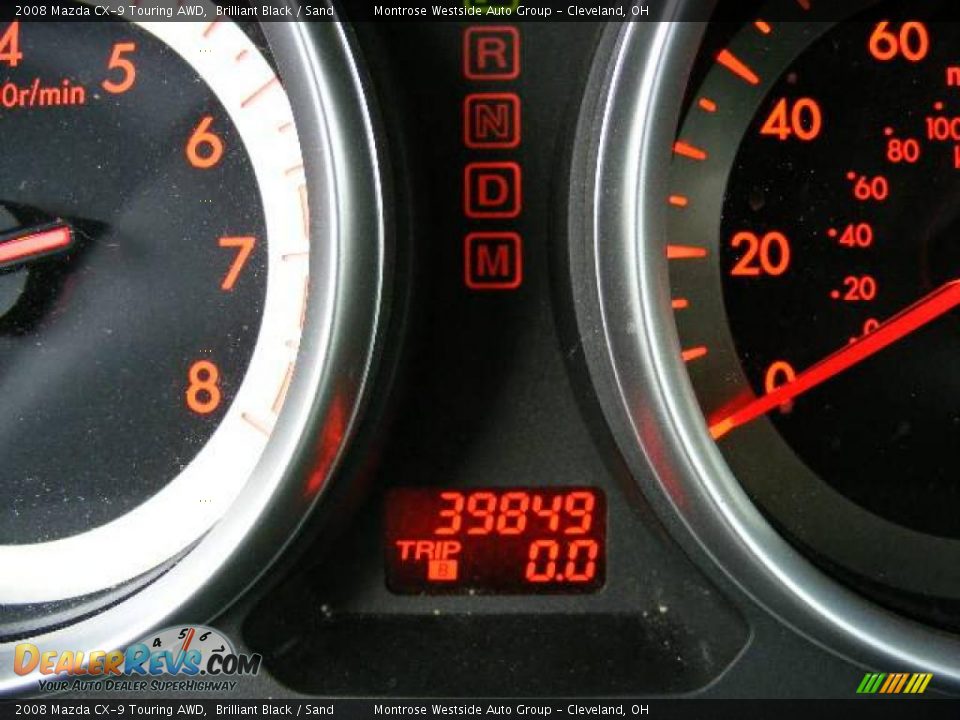 2008 Mazda CX-9 Touring AWD Brilliant Black / Sand Photo #20