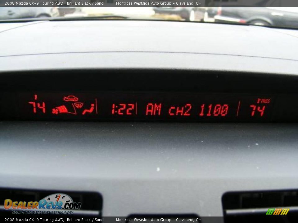 2008 Mazda CX-9 Touring AWD Brilliant Black / Sand Photo #22